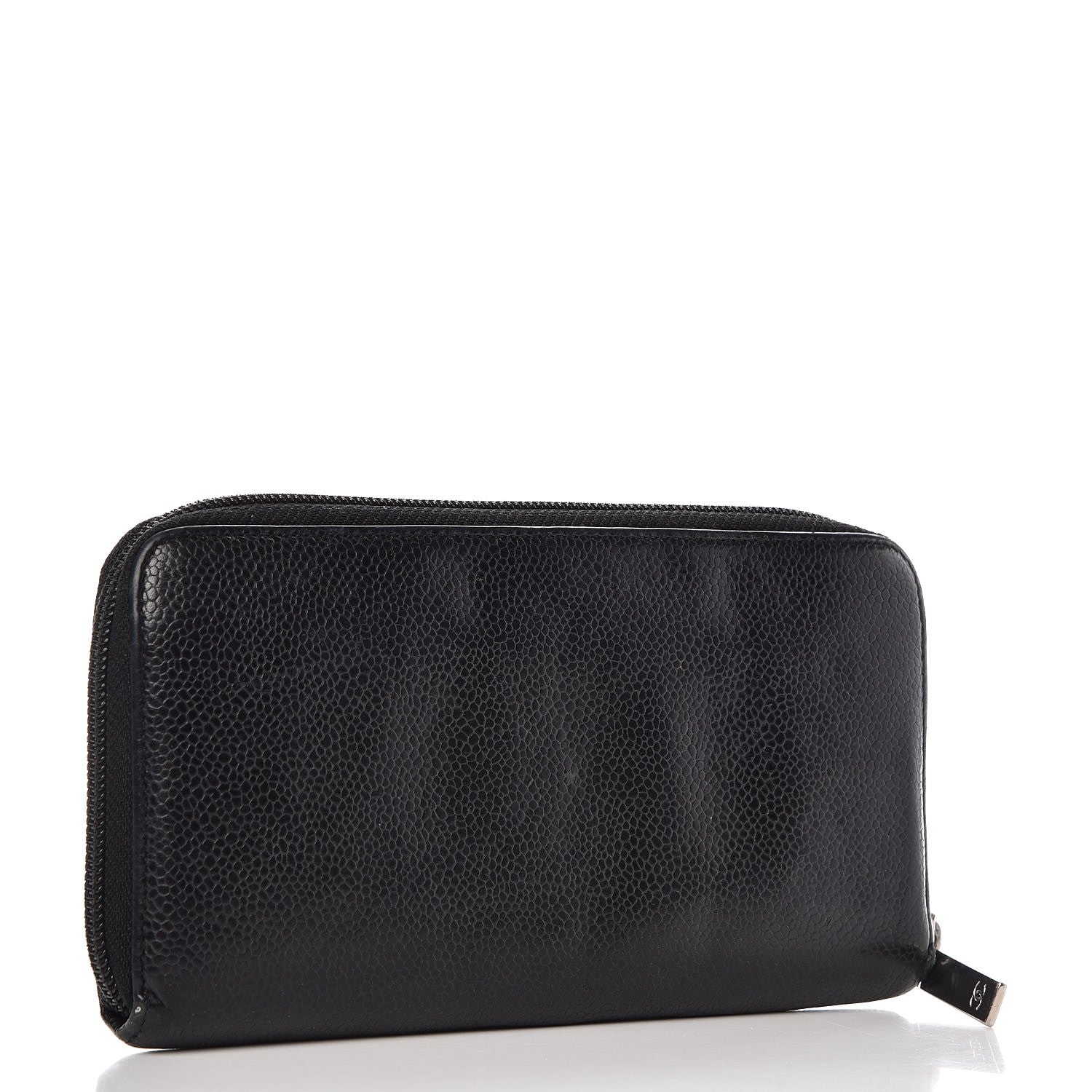 Chanel Caviar CC Timeless Large Zip Around Wallet Black 3 of 12