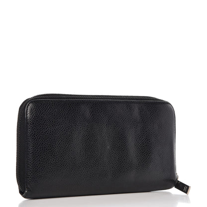 Chanel Caviar CC Timeless Large Zip Around Wallet Black 3 of 12