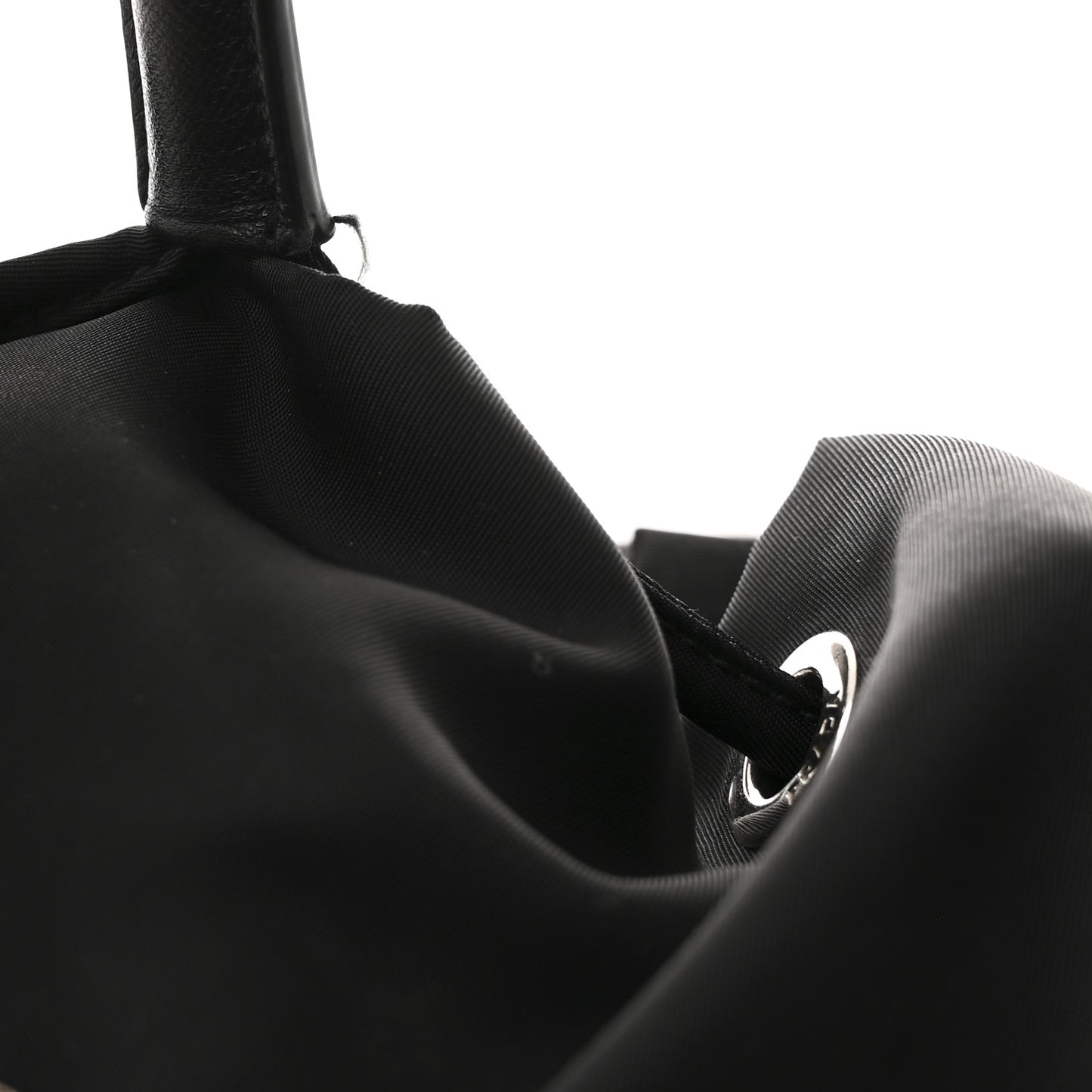 Nylon Vela Saffiano Medium Backpack Black