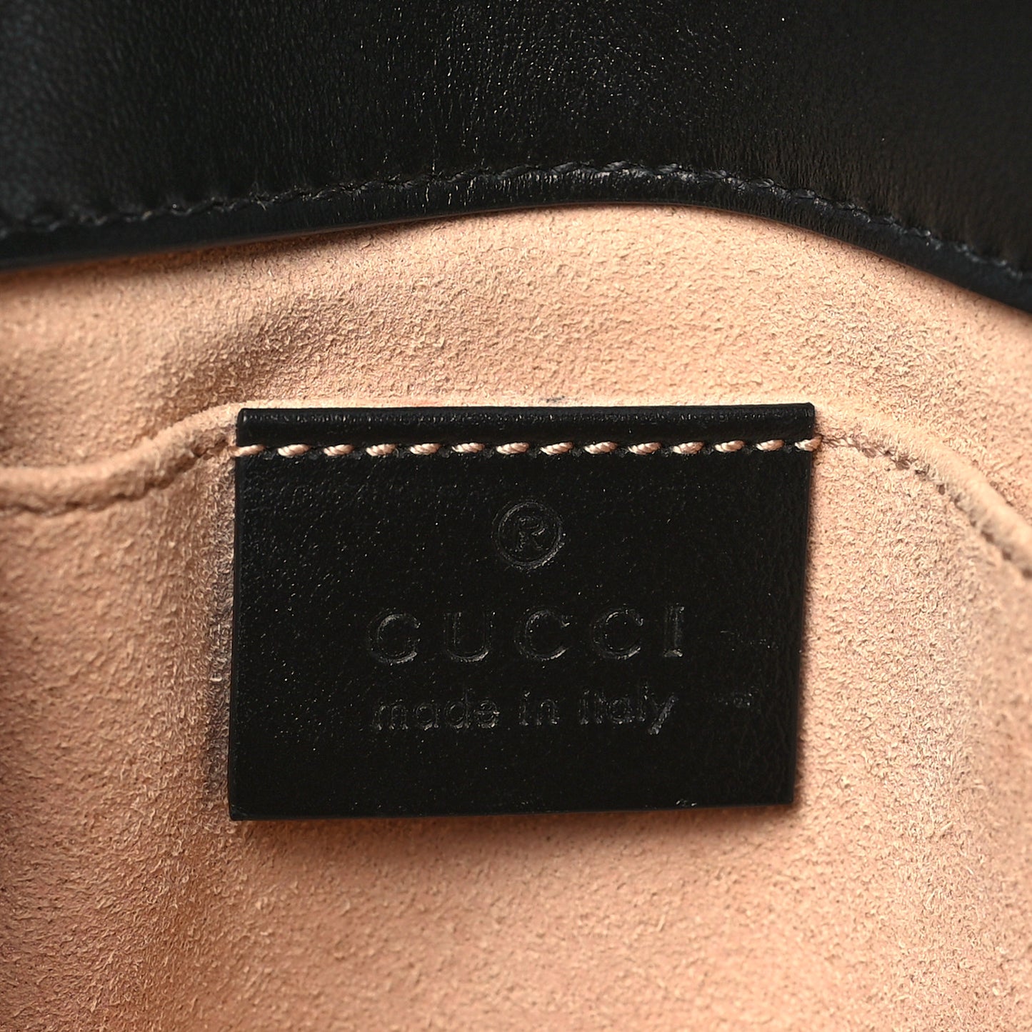 Calfskin Matelasse Mini GG Marmont Shoulder Bag Black