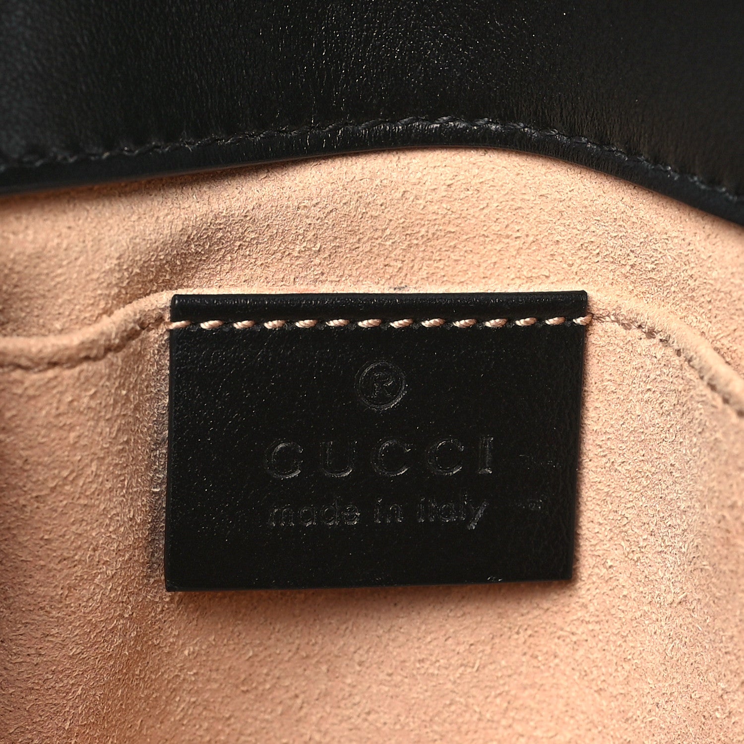 Gucci Calfskin Matelasse Mini GG Marmont Shoulder Bag Black 6 of 9