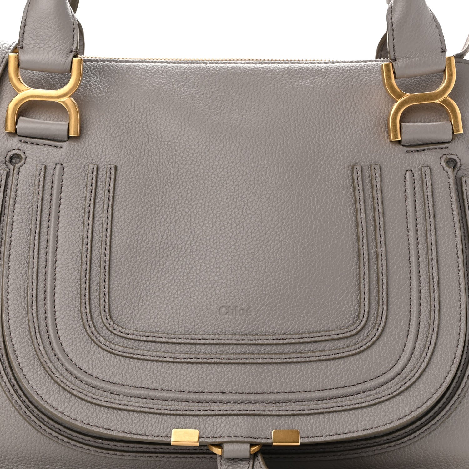 Chloe Calfskin Medium Marcie Satchel Cashmere Grey 7 of 9