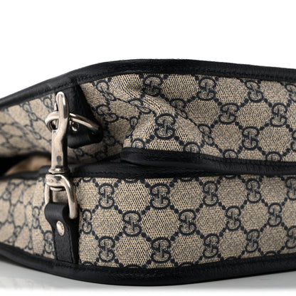 Gucci GG Supreme Monogram Web Savoy Garment Bag Beige Blue 8 of 12