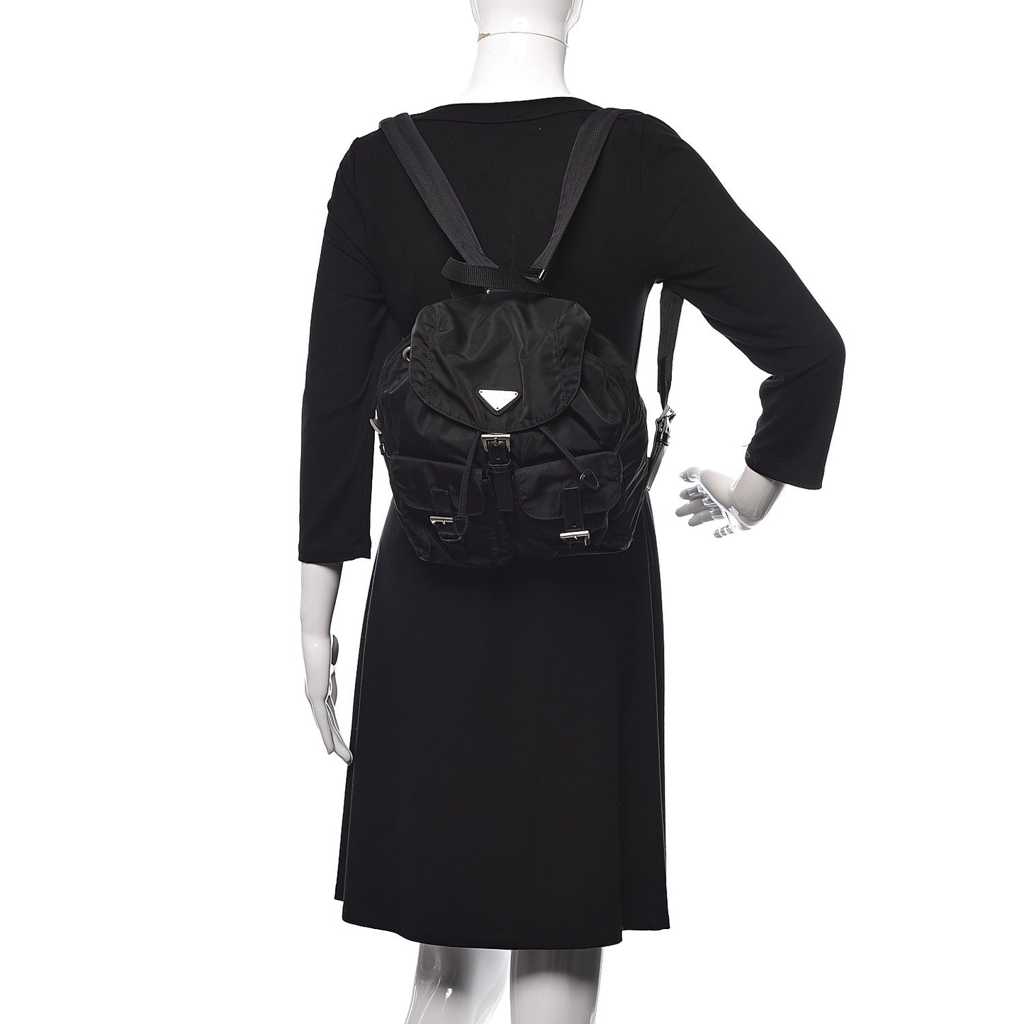 Tessuto Nylon Vela Small Backpack Black