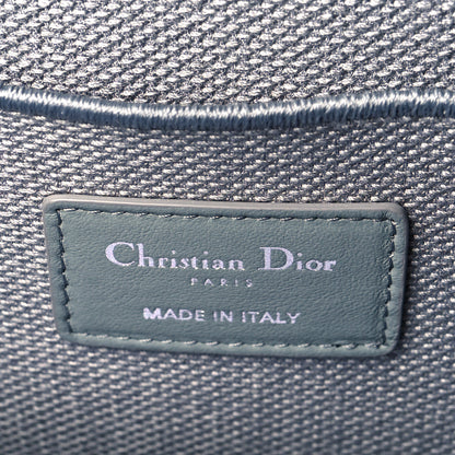 Christian Dior Canvas Embroidered Cannage Diortravel Vanity Case Grey 6 of 9