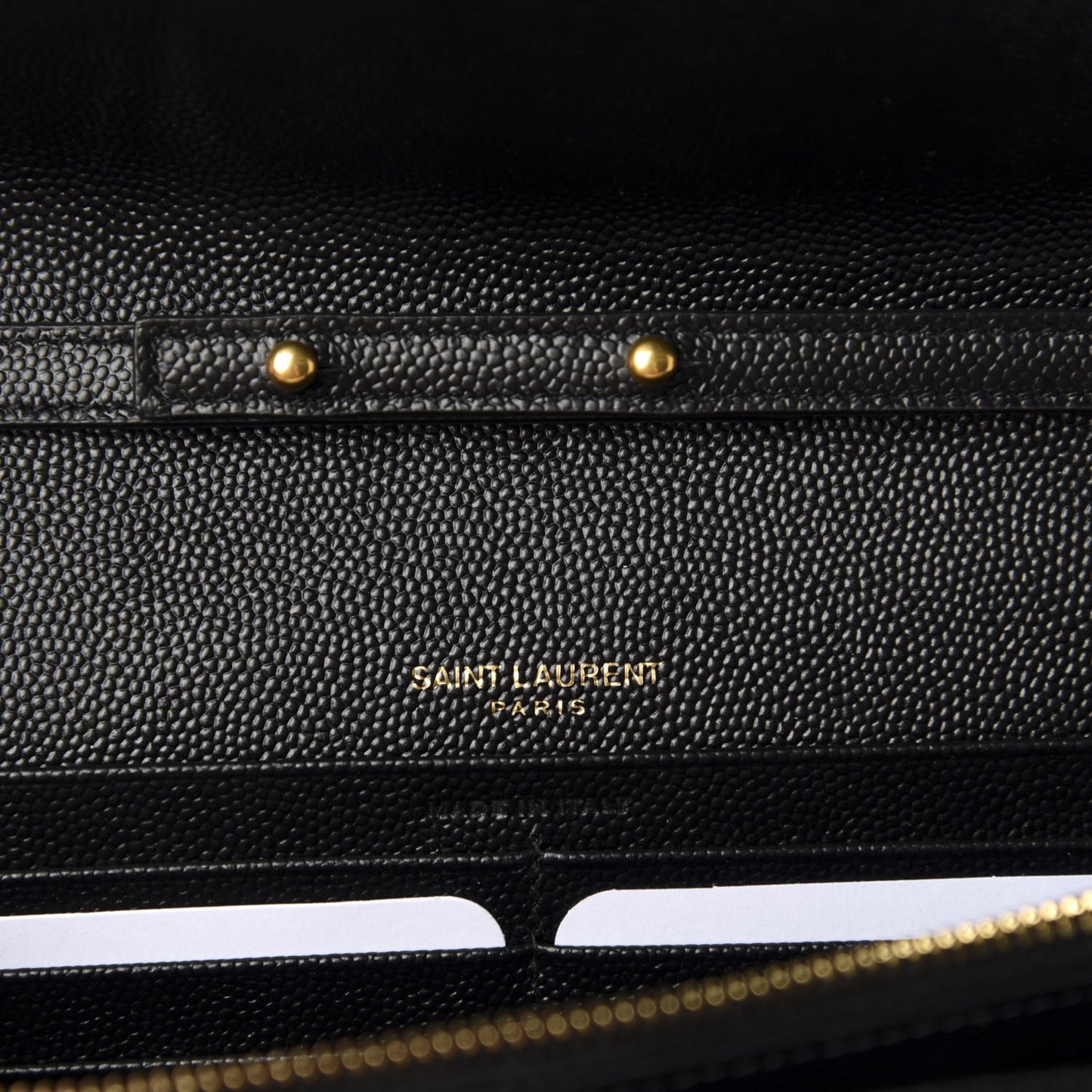 Grain De Poudre Matelasse Chevron Monogram Chain Wallet Black