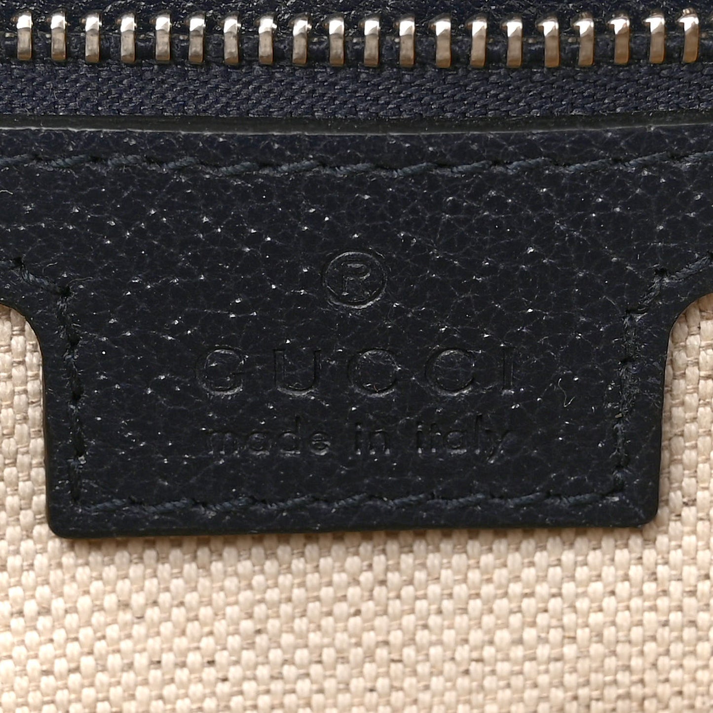GG Supreme Monogram Textured Dollar Calfskin Web Studded Mini Ophidia Flap Shoulder Bag Beige Blue