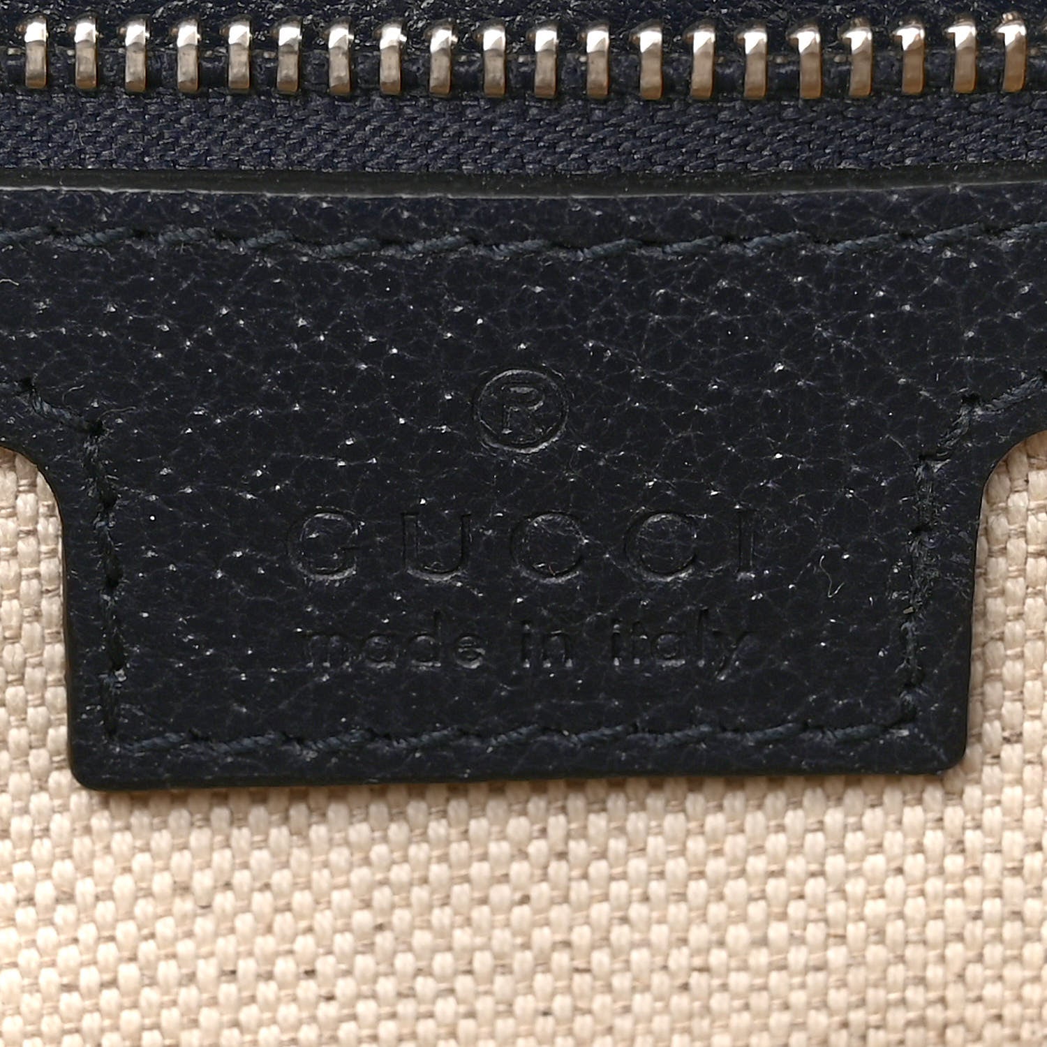 Gucci GG Supreme Monogram Textured Dollar Calfskin Web Studded Mini Ophidia Flap Shoulder Bag Beige Blue 6 of 10