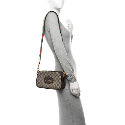 Gucci GG Supreme Monogram Web Neo Vintage Shoulder Bag Beige New Acero Crop 2 of 11