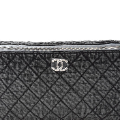Chanel Denim Quilted Denimpression Waist Bag Black Grey 10 of 11