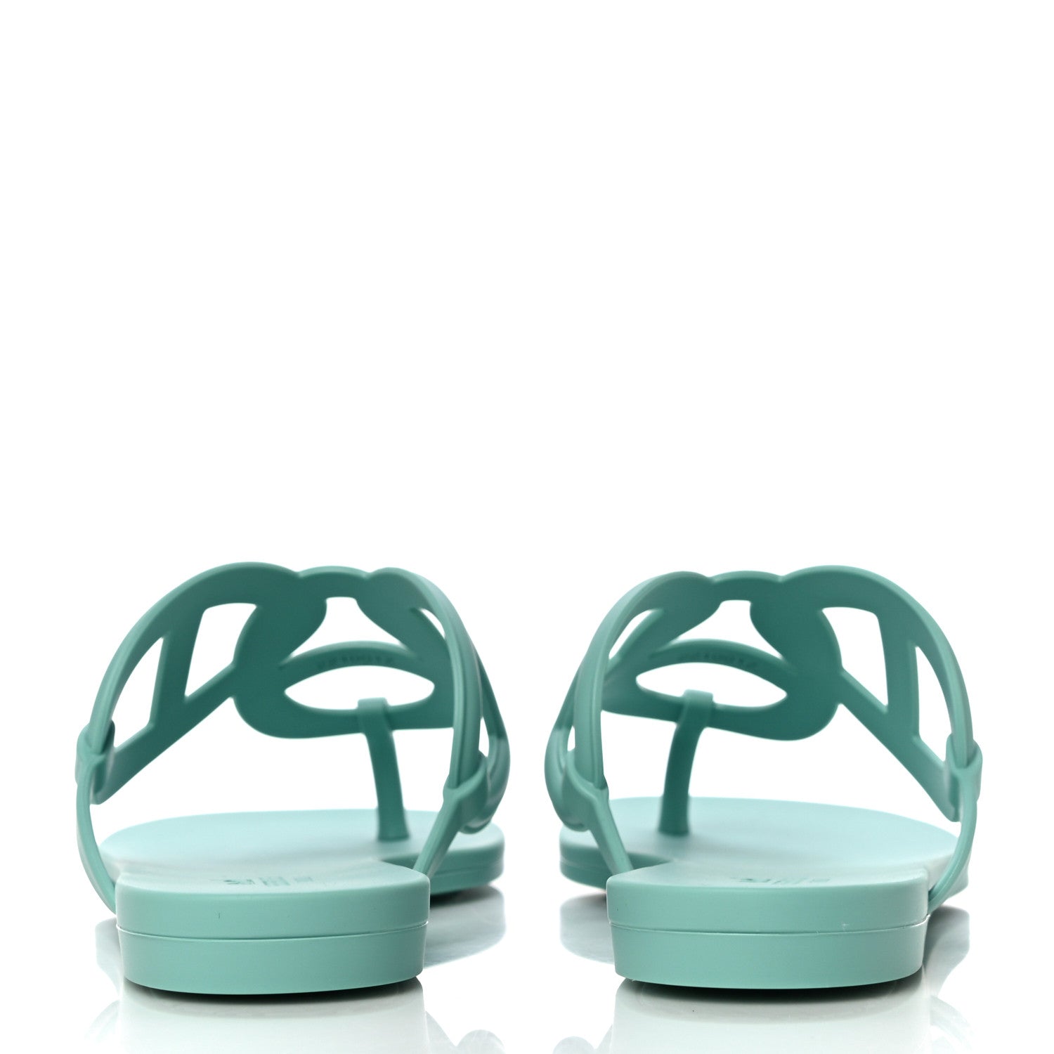 Hermes Rubber Womens Egerie Sandals 36 Vert Embrun 6 of 11