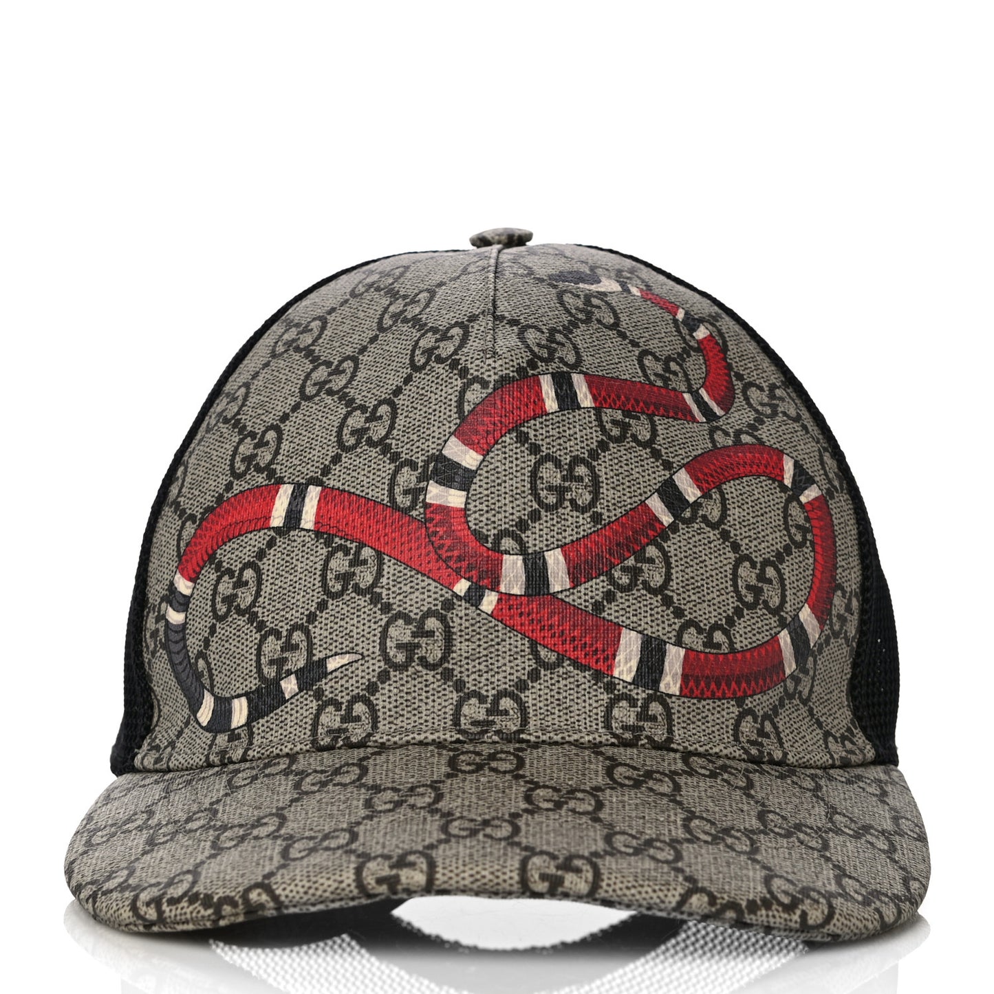 GG Supreme Monogram Kingsnake Print Baseball Hat L 59 Beige