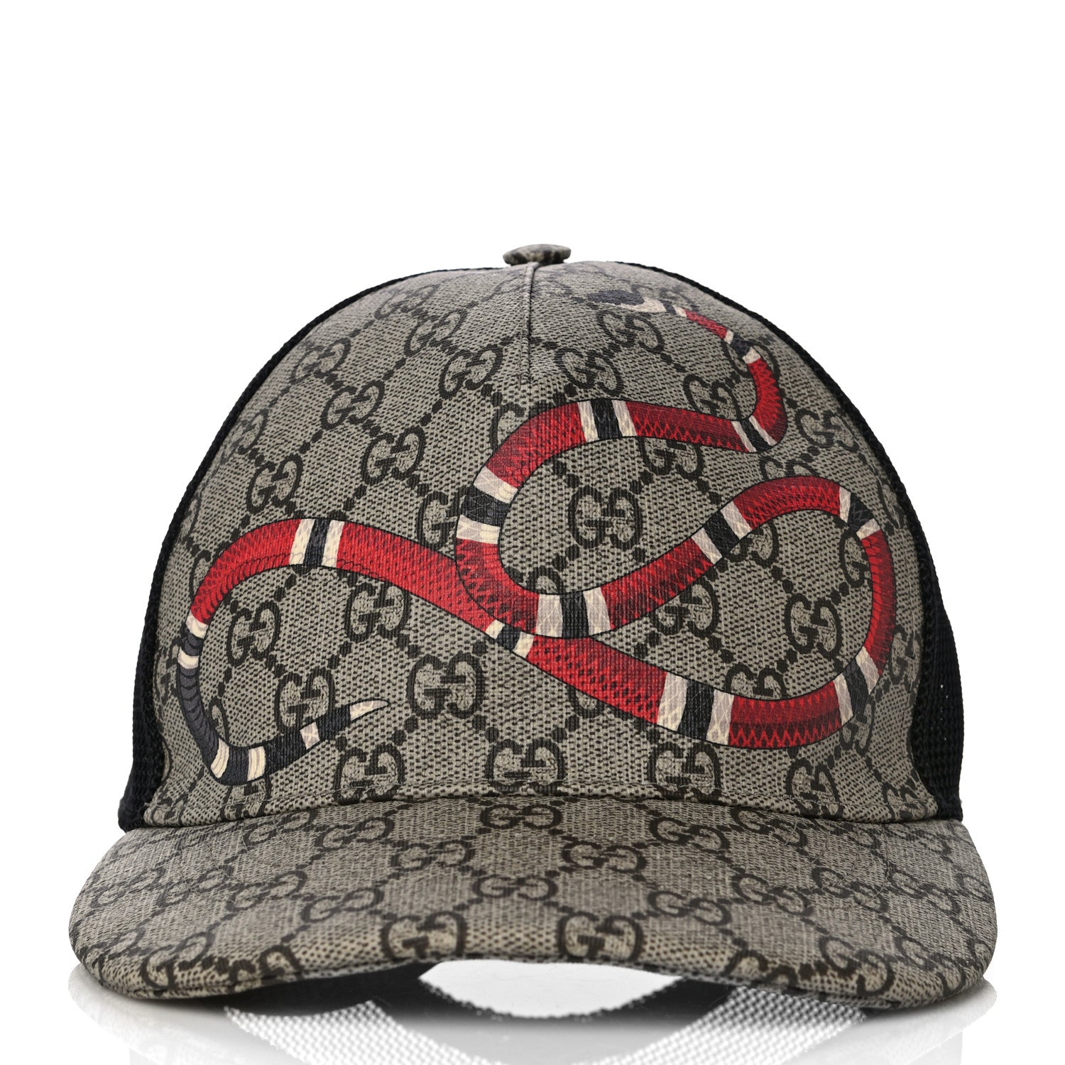 Gucci GG Supreme Monogram Kingsnake Print Baseball Hat L 59 Beige 3 of 11