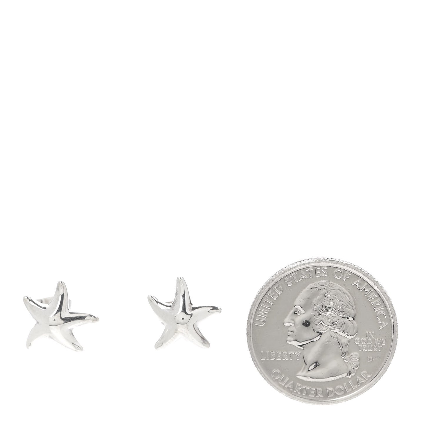Sterling Silver 12mm Elsa Peretti Starfish Earrings