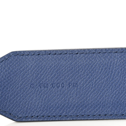 Hermes Epsom 40mm Tressage Shoulder Strap Bleu Brighton Capucine Bleu Saphir 4 of 6