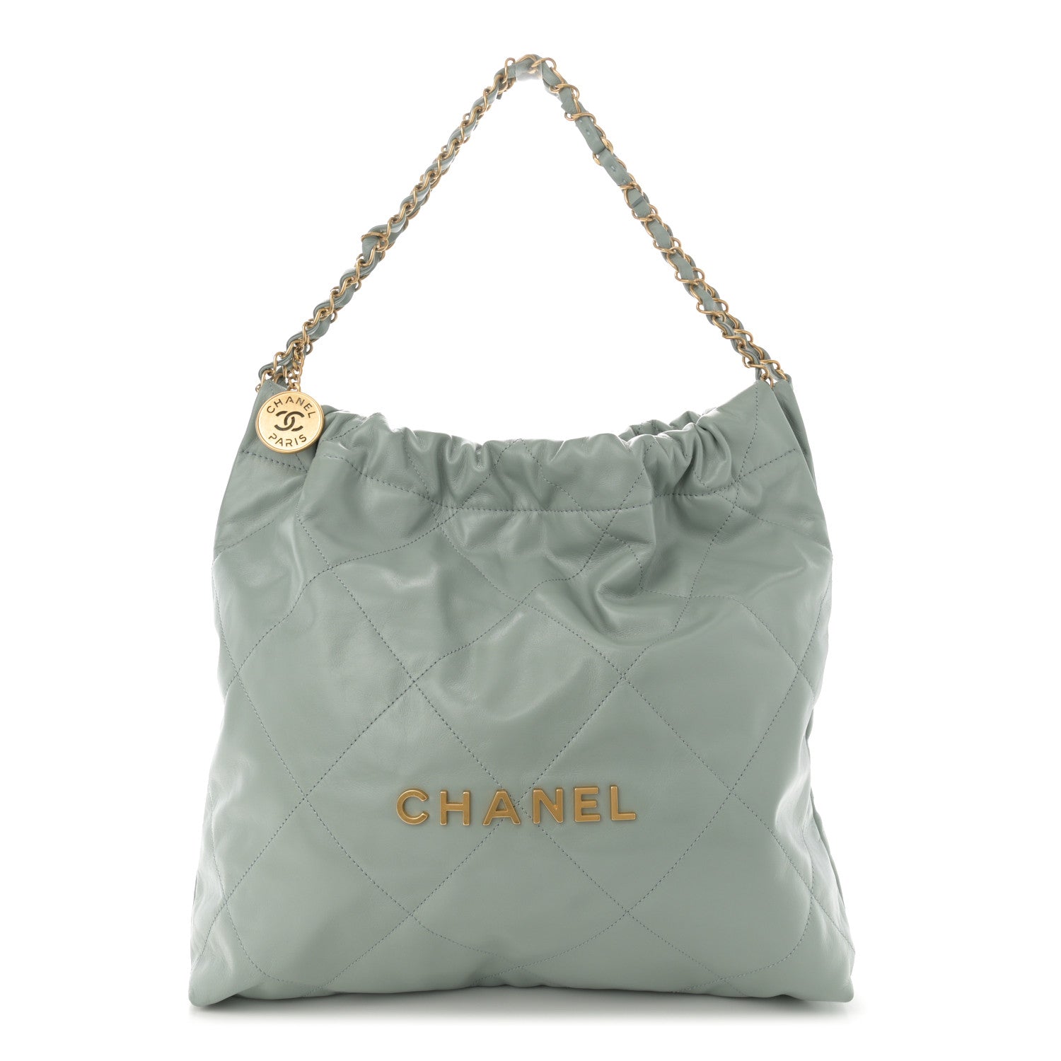 Chanel Shiny Calfskin Quilted Chanel 22 Grey 1 of 11