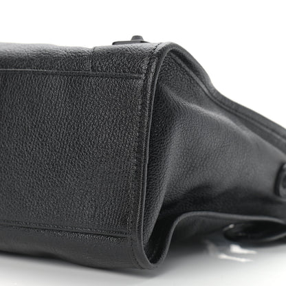 Balenciaga Shiny Grained Goatskin Black Metallic Edge City Black 9 of 9