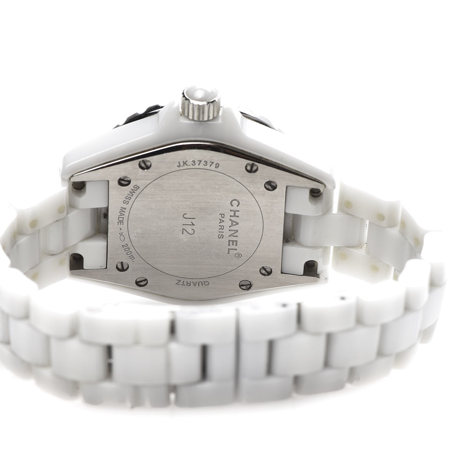 Chanel Stainless Steel Ceramic Diamond Dial 33mm J12 Quartz Watch White 6 of 8