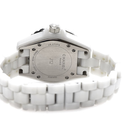 Chanel Stainless Steel Ceramic Diamond Dial 33mm J12 Quartz Watch White 6 of 8