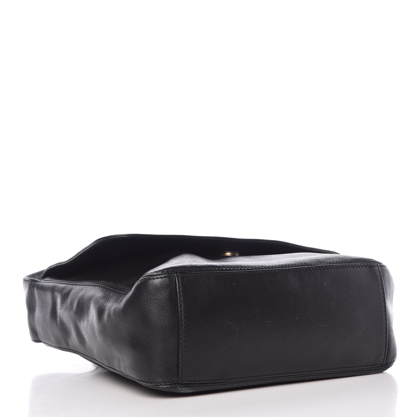 Calfskin CC Flap Shoulder Bag Black