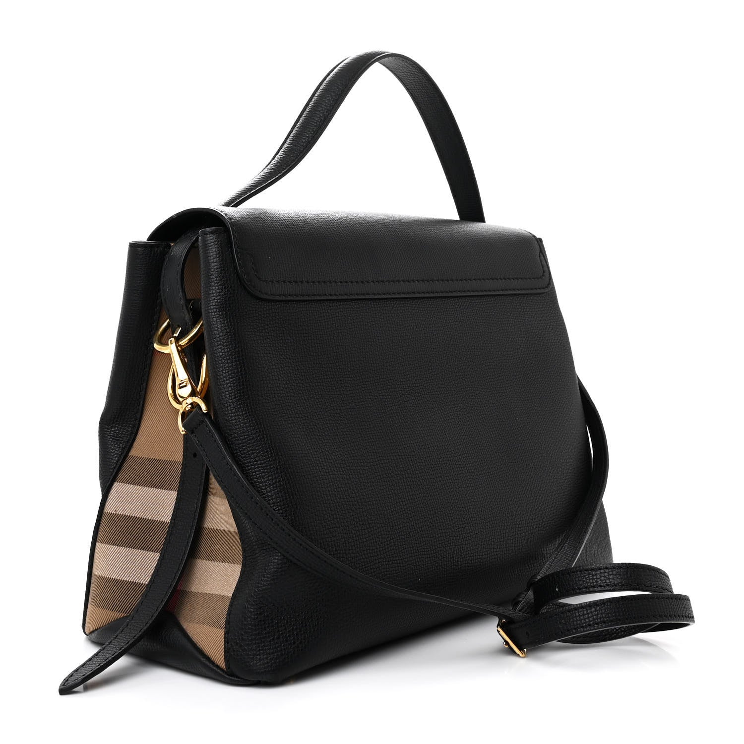 Burberry Derby Calfskin House Check Medium Camberley Black 3 of 12