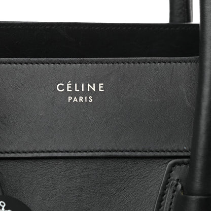 Celine Smooth Calfskin Mini Luggage Black 9 of 11