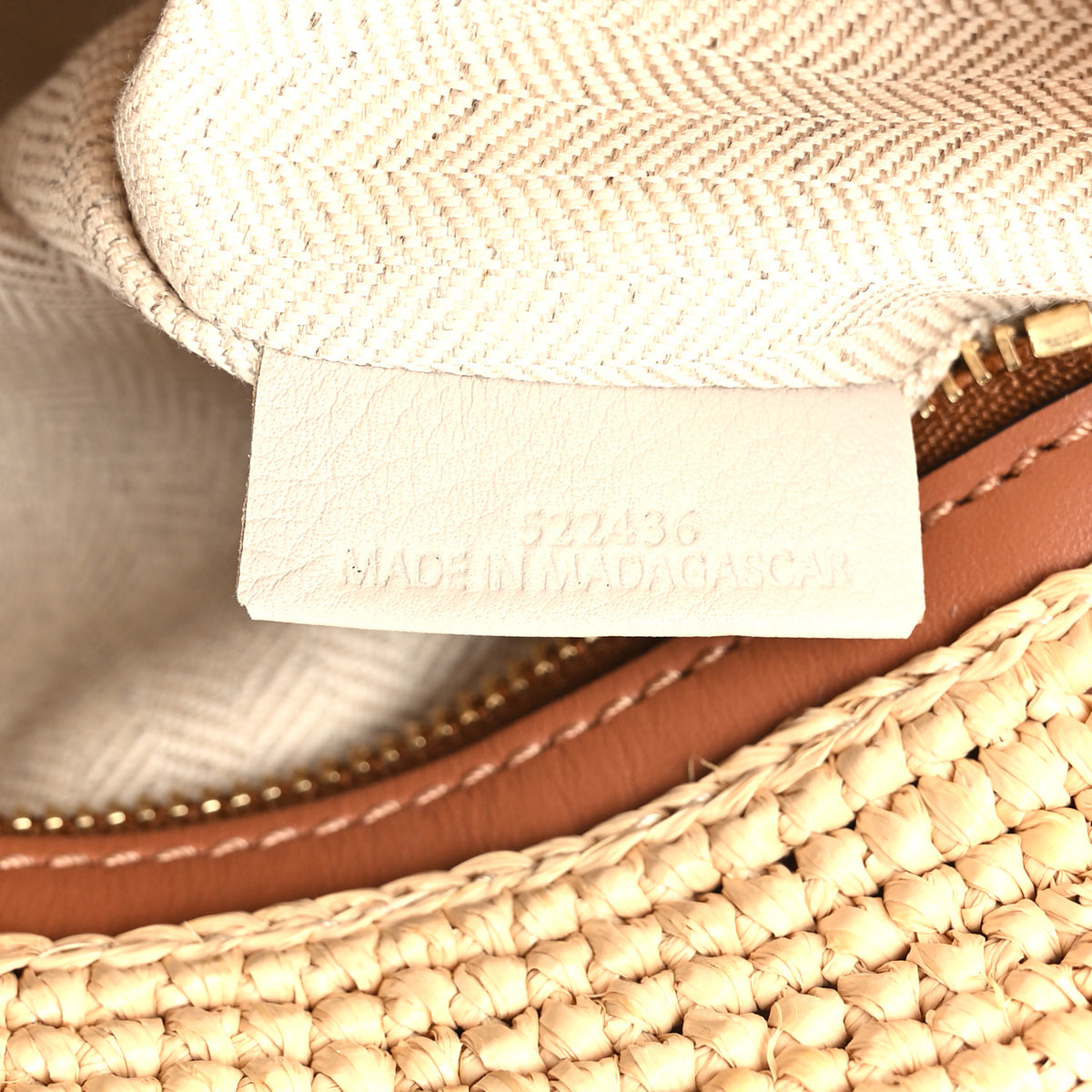 Calfskin Raffia Paulas Ibiza Pochette Bag Natural Tan