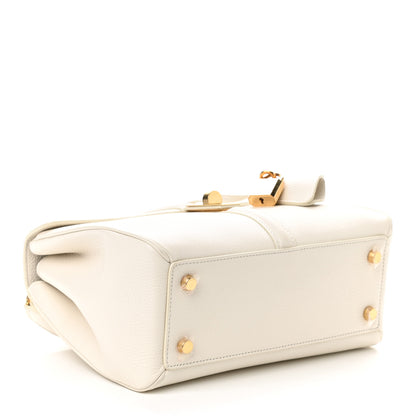 Celine Grained Calfskin Small 16 Top Handle Bag White 4 of 10