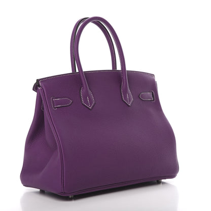 Hermes Togo Horseshoe Birkin 30 Anemone Charcoal 3 of 11