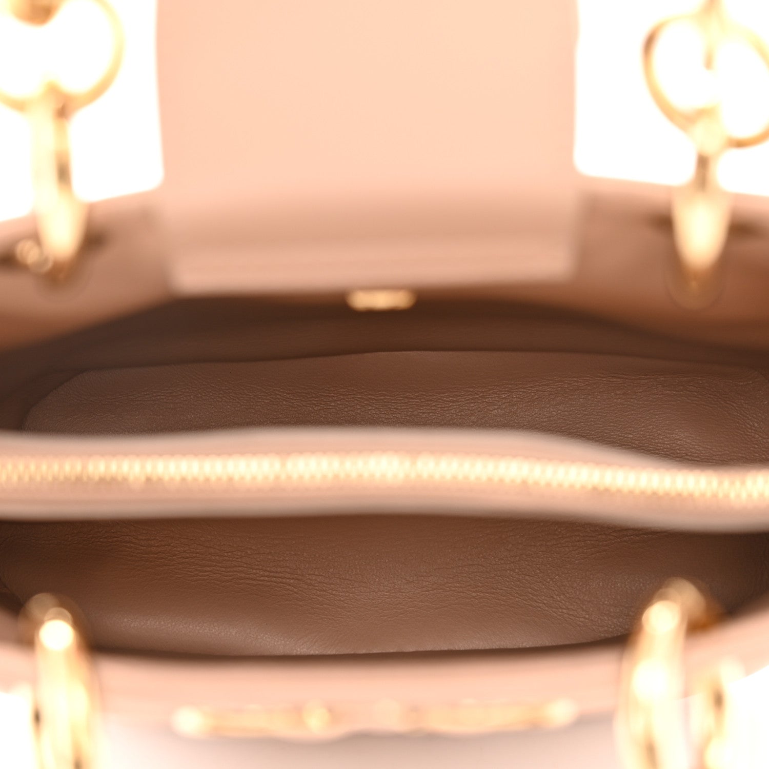 Salvatore Ferragamo Calfskin Embossed Logo Plaque Gancini Tote Beige 5 of 10