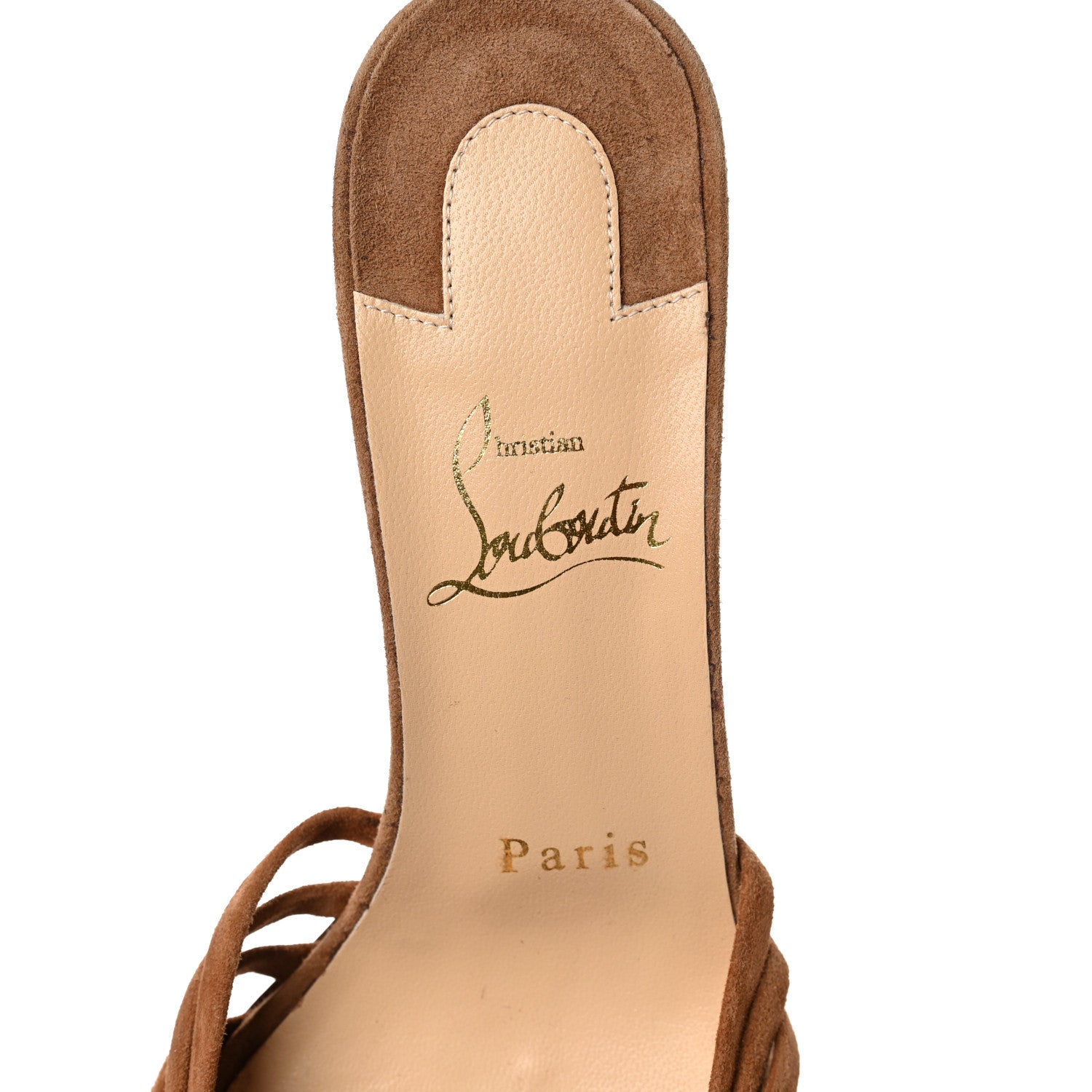 Christian Louboutin Suede Belbrossa 55 Mules 37 Brown 7 of 7