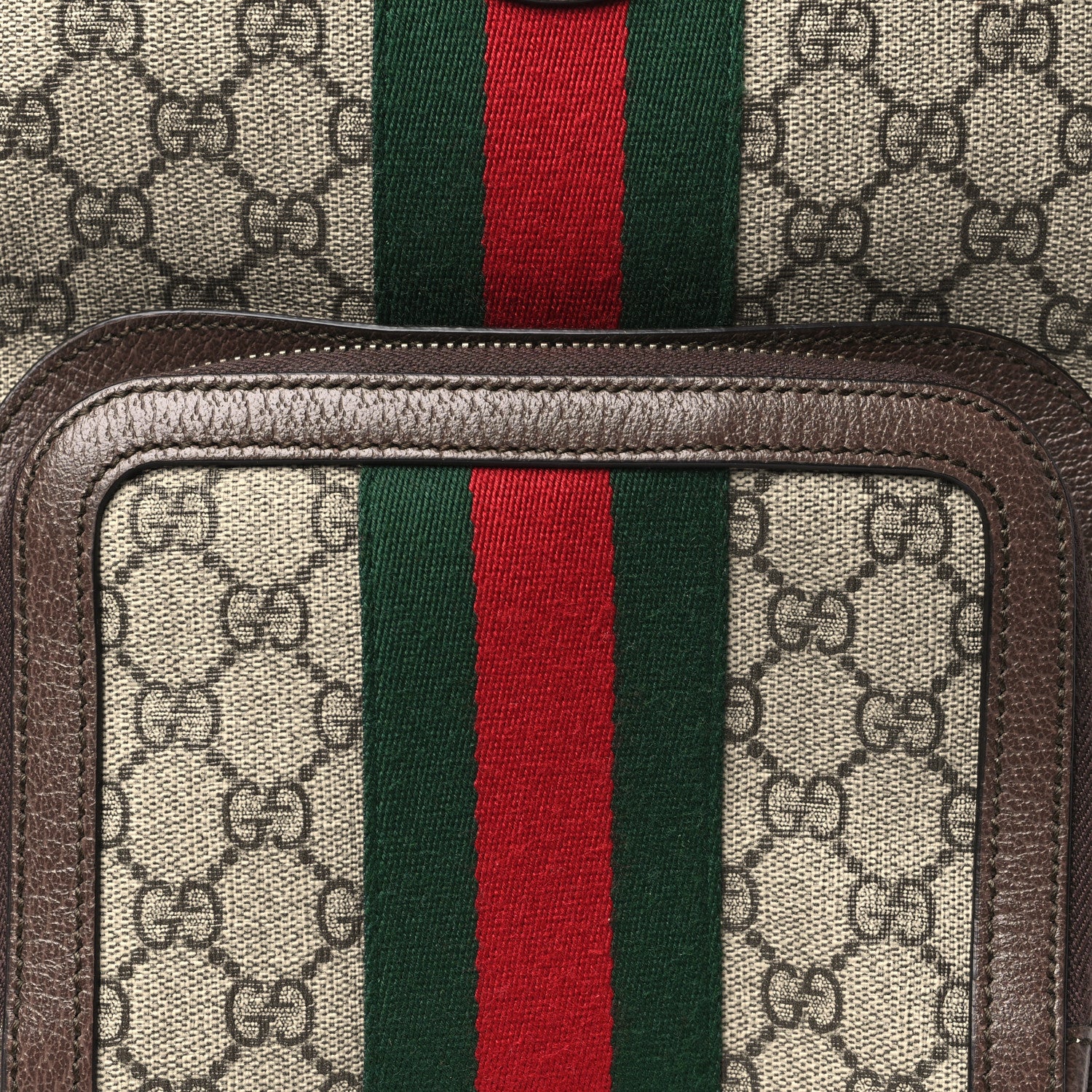 Gucci GG Supreme Monogram Calfskin Web Small Ophidia Day BackpacK Beige Ebony New Acero 8 of 10