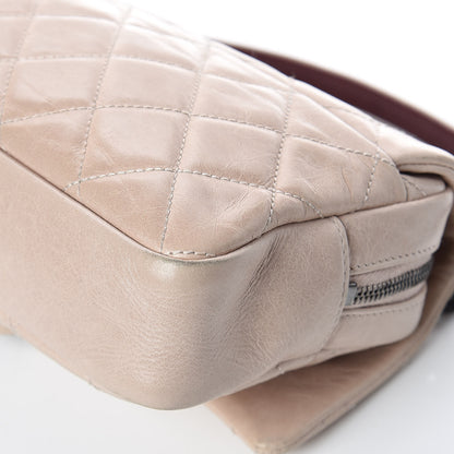 Chanel Glazed Calfskin Quilted Medium Duo Flap Beige 15 of 16