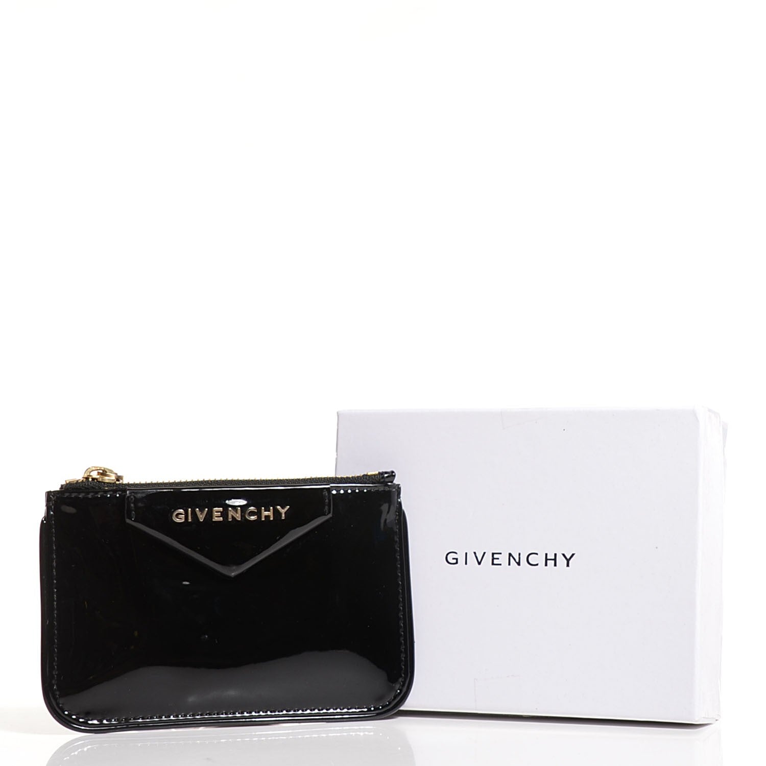 Givenchy Patent Calfskin Small Antigona Flat Pouch Black 5 of 8