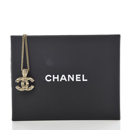 Chanel Tweed Effect CC Necklace Gold 6 of 6
