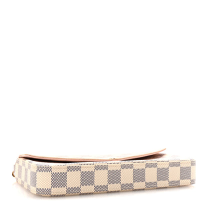 Louis Vuitton Damier Azur Pochette Felicie Chain Wallet Rose Ballerine 5 of 10