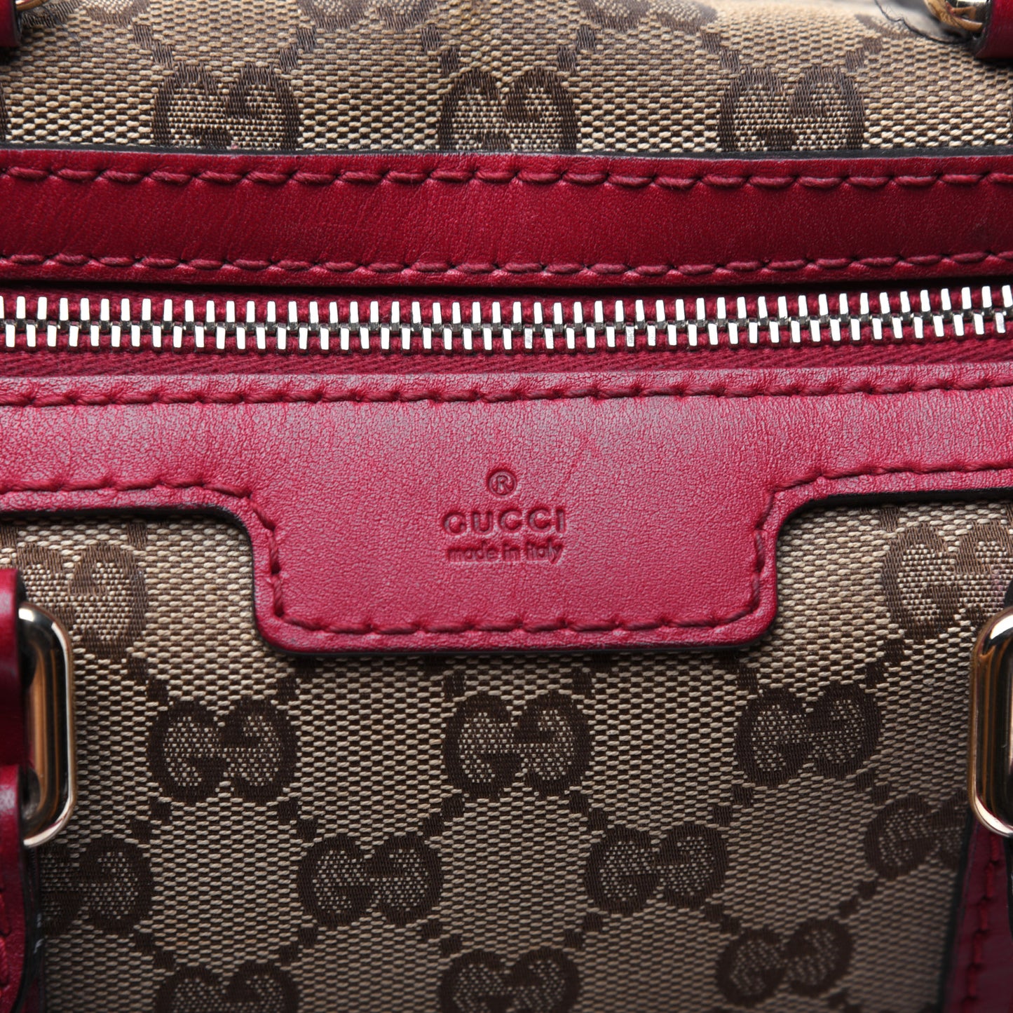 Monogram Medium Joy Boston Hibiscus Red