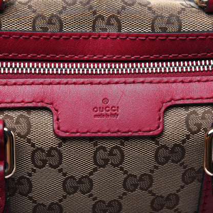 Gucci Monogram Medium Joy Boston Hibiscus Red 20 of 39