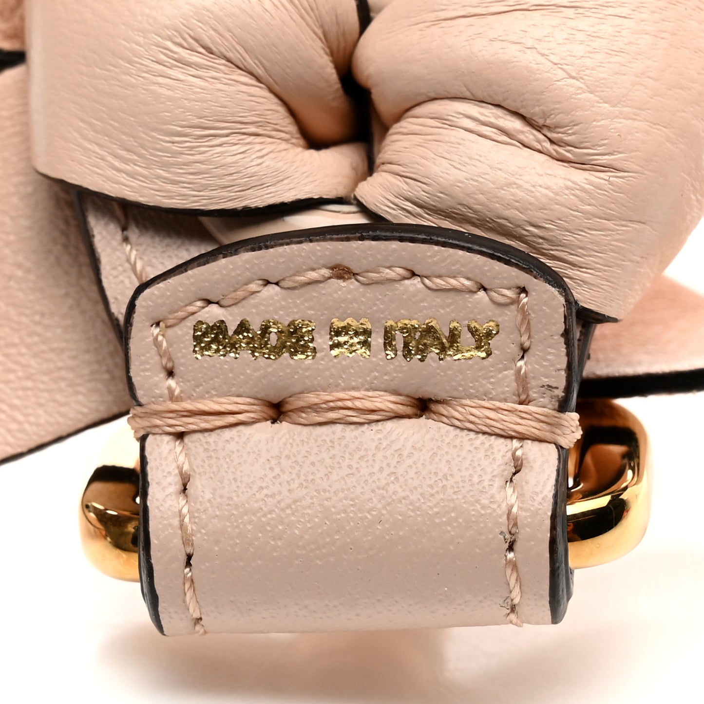 Vitello Liberty Shiny Nappa Lace Up Bow Mini Strap You Plaster