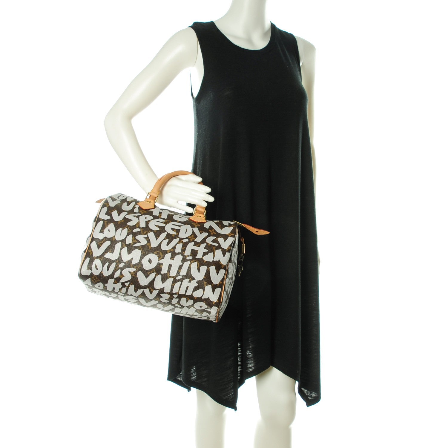 Louis Vuitton Monogram Graffiti Speedy 30 Silver 2 of 7