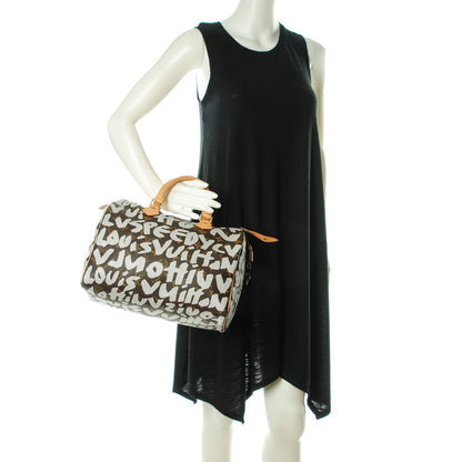 Louis Vuitton Monogram Graffiti Speedy 30 Silver 2 of 7