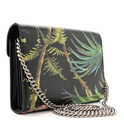 Gucci Calfskin Tropical Print Mini Dionysus Shoulder Bag Black Multi 2 of 11