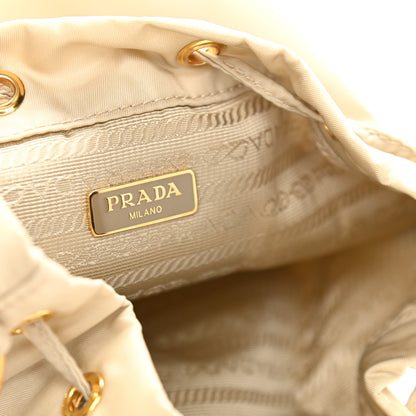 Prada Re-Nylon Saffiano Duet Bucket Crossbody Bag Deserto 6 of 10