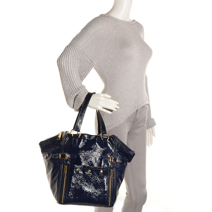 Saint Laurent Patent Medium Downtown Navy 2 of 8