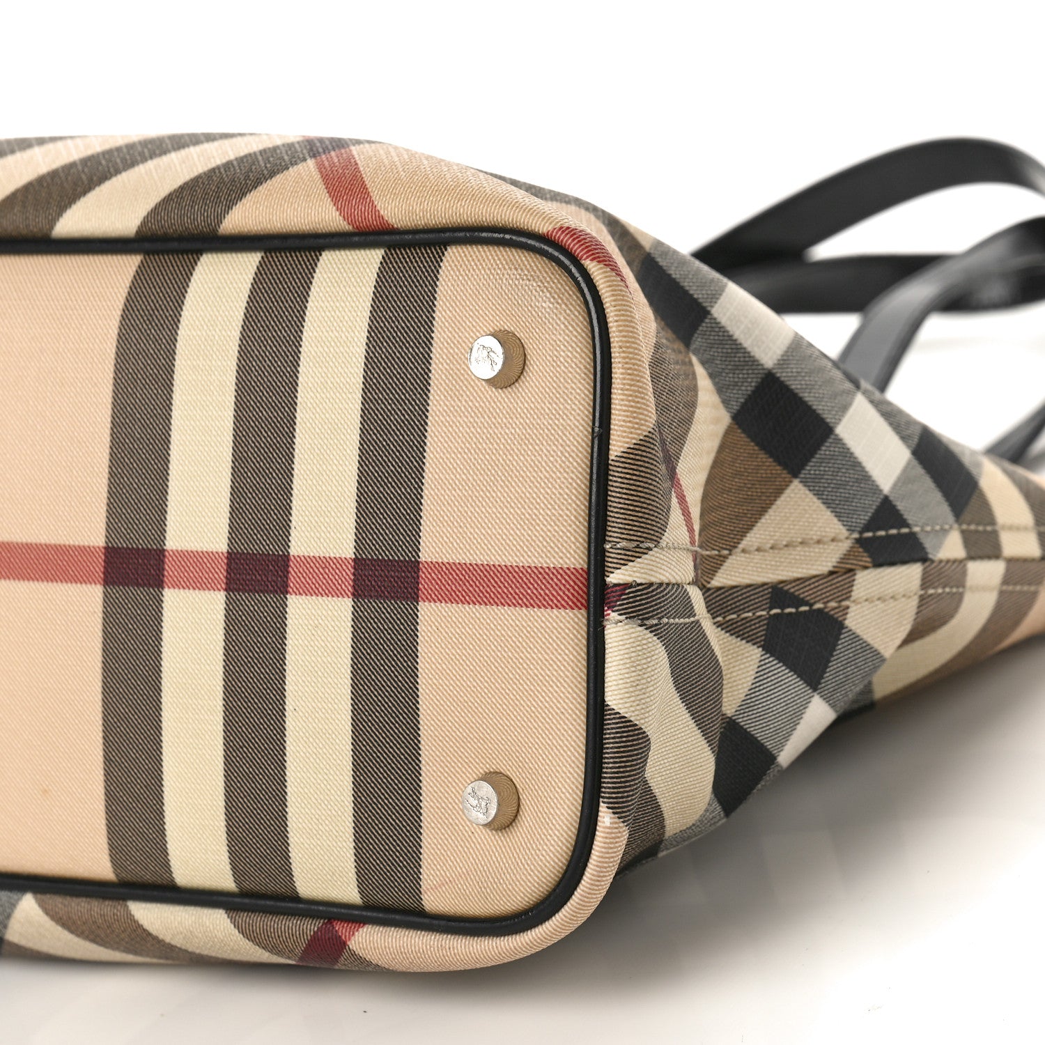 Burberry Supernova Check Small Nickie Tote Black 9 of 9