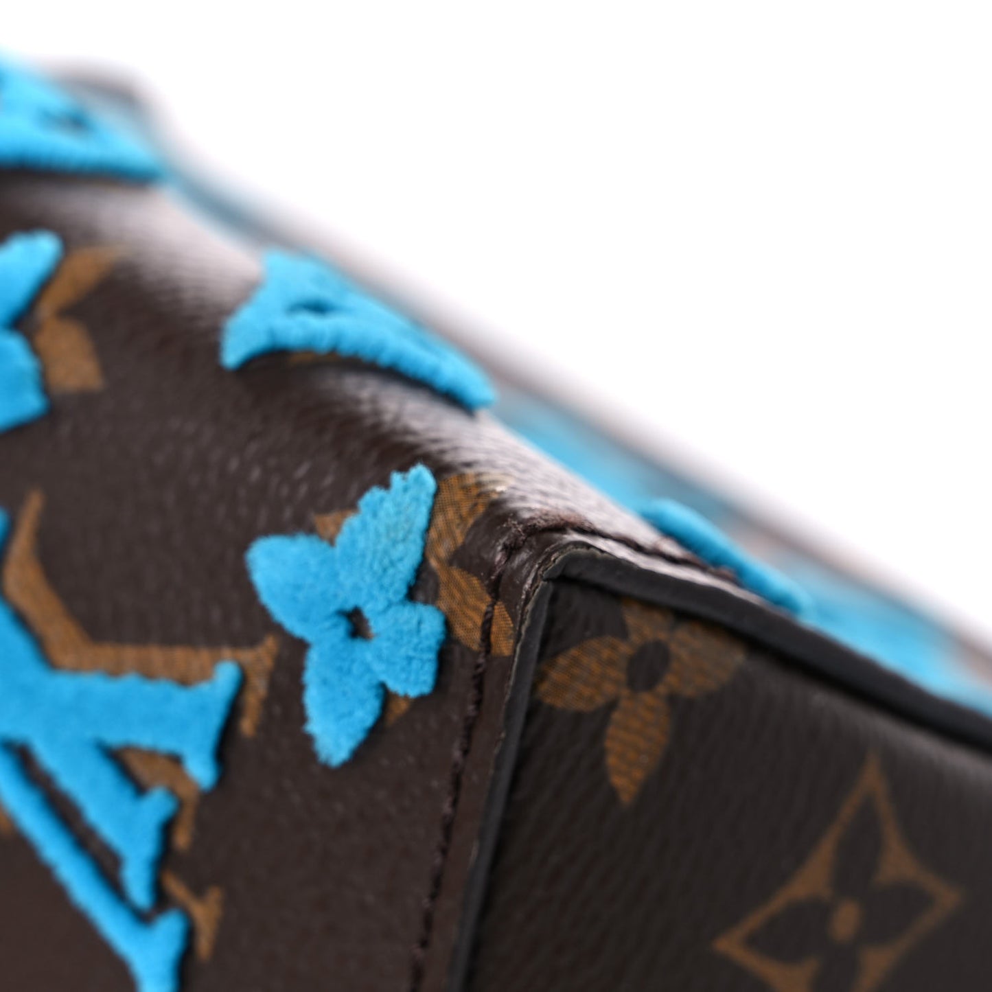 Monogram Tuffetage Triangle Messenger Turquoise