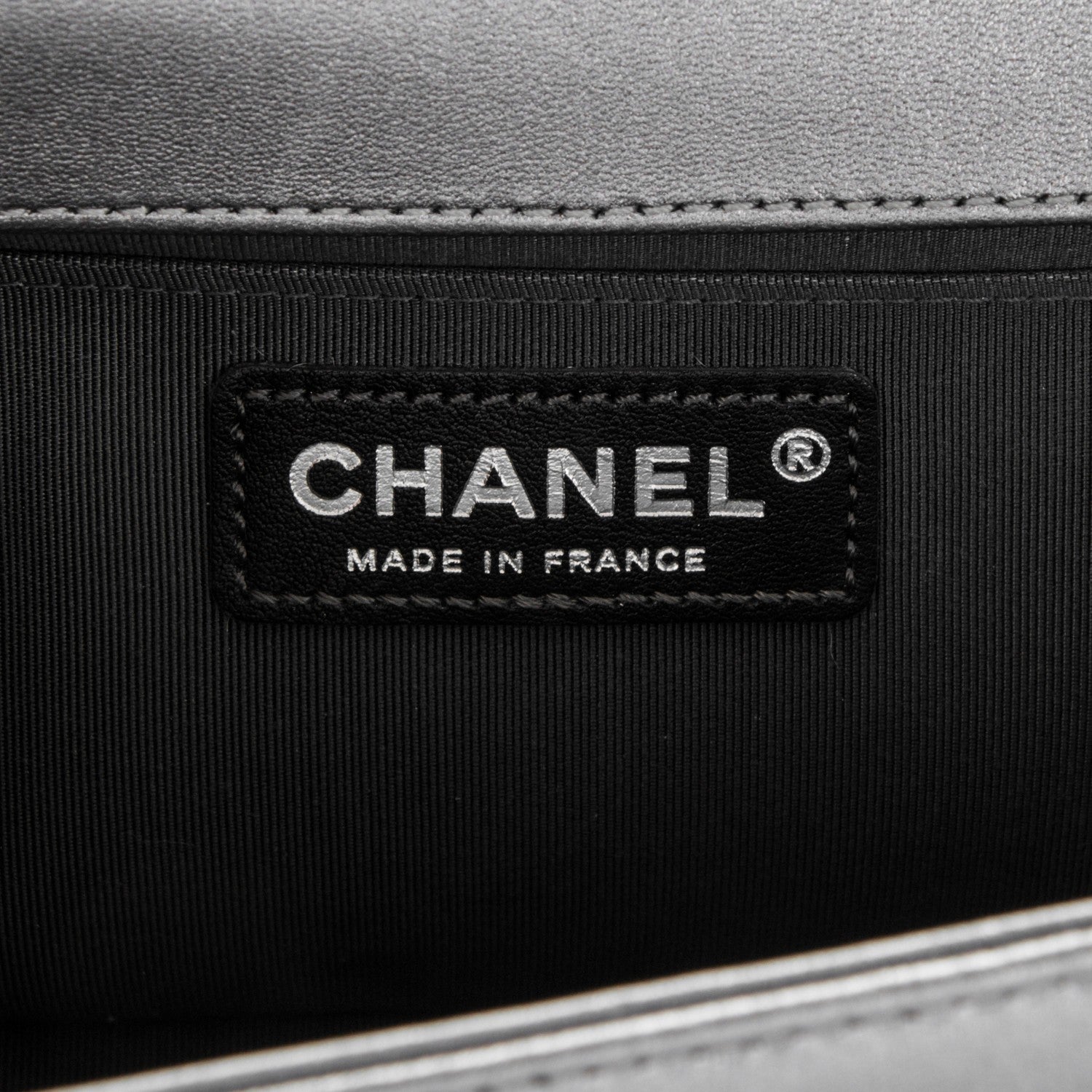 Chanel Tweed Metallic Lambskin Medium Boy Flap Silver 6 of 7