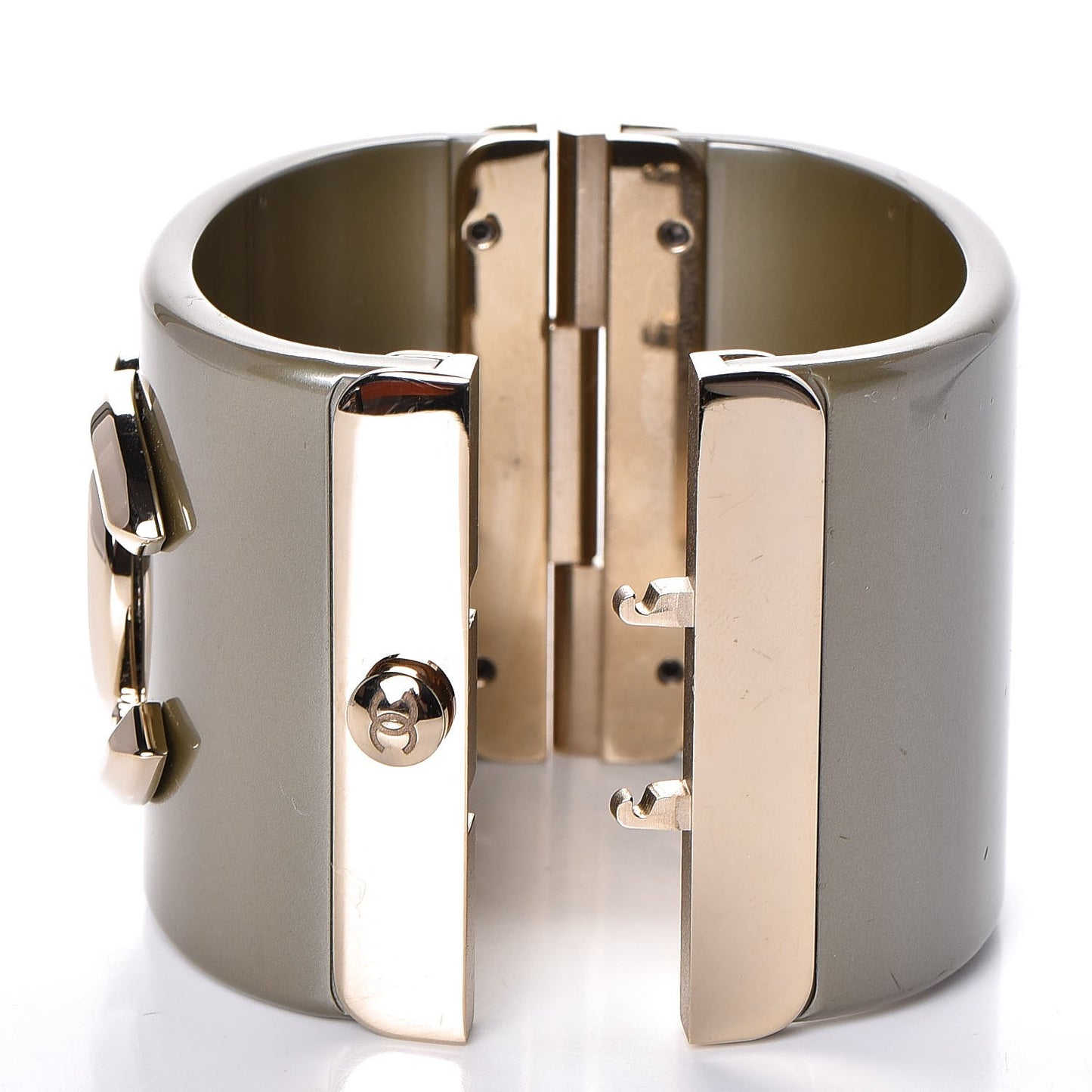 Resin CC Cuff Gold Pearly White