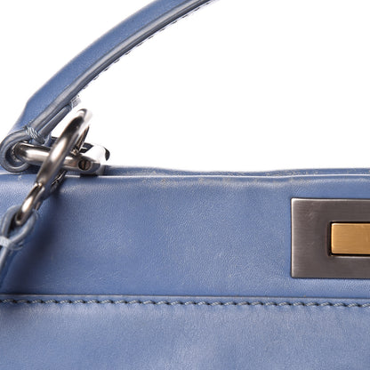Fendi Vitello Suede Large Peekaboo Iconic Satchel Ortensia Black 30 of 31