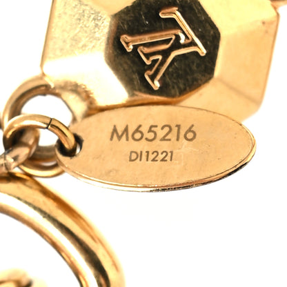 Louis Vuitton Metal LV Facettes Bag Charm Key Holder Gold 4 of 4